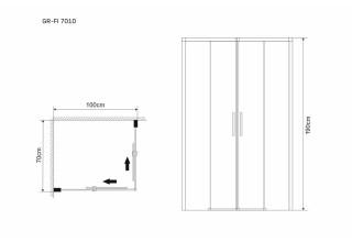 Душевой уголок Grossman GR-7010 Fly 70х100х190