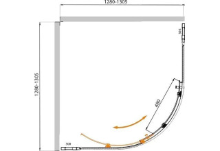 Душевой уголок Cezares MOLVENO-R-11-100+30-P-Cr