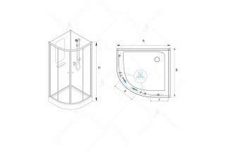 Душевая кабина RGW Andaman AN-208 100x100 стекло прозрачное, профиль матовый хром