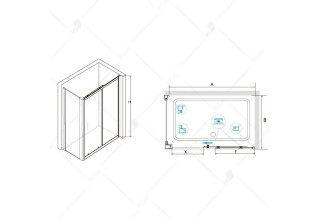 Душевой уголок RGW CL-48B (CL-14B + Z-050-1B) 32094802-014
