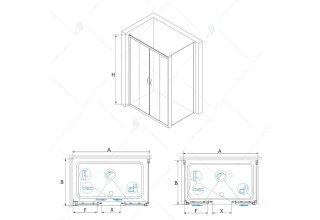 Душевой уголок RGW PA-41 P (PA-11 + 2Z-050-2) 010841002-011P
