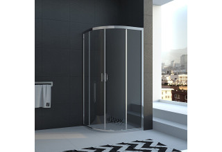 Душевой уголок Veconi Rovigo 90x90x195 стекло прозрачное профиль хром RV01-90PL-01-19C1