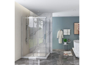 Душевой уголок Veconi Rovigo 130х80х195 стекло прозрачное профиль хром RV071-13080PR-01-C4