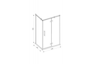 Душевой уголок BRAVAT BLACKLINE BS120.3113AB