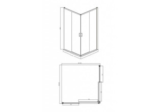 Душевой уголок BRAVAT Line BS090.2202A