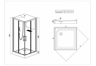 Душевая кабина Esbano ESB-90СKR