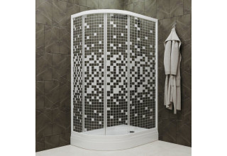 Душевой уголок Triton Коралл A R 120х80 см, белый