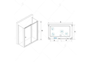 Душевой уголок RGW CL-45 P (CL-12 + 2Z-050-1) 04094518-011P