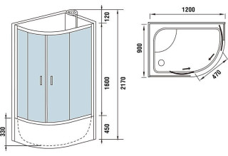 Душевая кабина WeltWasser WW500 HALLE 1201 R