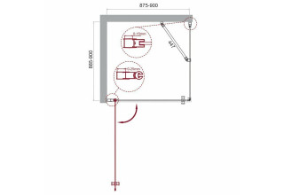 Душевой уголок BelBagno ETNA-A-1-90-C-Cr