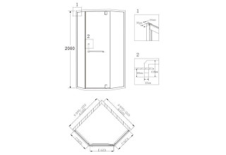 Душевой уголок Grossman PR-100RGD