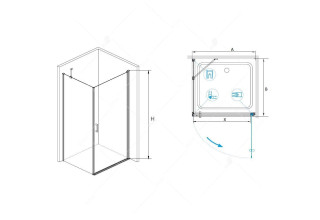 Душевой уголок RGW LE-34 (LE-03 + Z-14) 06123480-11