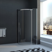 Душевой уголок Veconi Rovigo 90x90x200 стекло прозрачное профиль хром  RV06-90PL-01-19C1
