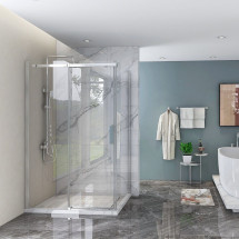 Душевой уголок Veconi Rovigo 120х90х195 стекло прозрачное профиль хром RV071-12090PR-01-C4