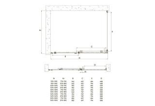 Душевой уголок Veconi Rovigo 140х90х195 стекло прозрачное профиль хром RV071-14090PR-01-C4