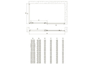 Душевой уголок Veconi Rovigo 110х70х190 стекло прозрачное профиль черный RV072-11070PR-01-C4