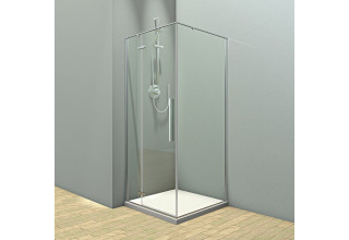 Душевой уголок Veconi Rovigo 100х80х195 стекло прозрачное профиль хром RV073-10080-01-C4