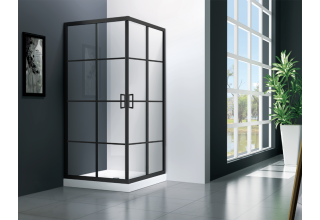 Душевой уголок Veconi Rovigo 100x100x195 стекло с рисунком профиль черный RV09-100-01-C7 Душевой уголок Veconi Rovigo 100x100x195 стекло с рисунком профиль черный RV09-100-01-C7