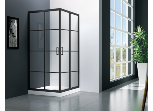 Душевой уголок Veconi Rovigo 100x100x195 стекло с рисунком профиль черный RV09-100-01-C7 Душевой уголок Veconi Rovigo 100x100x195 стекло с рисунком профиль черный RV09-100-01-C7