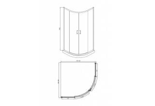 Душевой уголок BRAVAT Line BS090.1201A