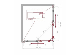 Душевой уголок BelBagno UNO-195-AH-2-120/90-C-Cr