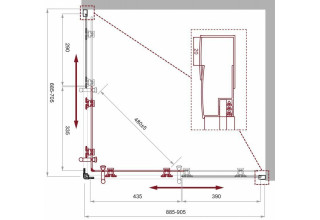 Душевой уголок BelBagno UNO-195-AH-2-90/70-P-Cr