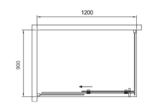 Душевое ограждение Black&White S108 90