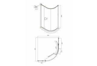 Душевой уголок Ambassador Kingston 14011115 1000x900x2000