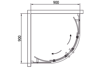 Душевое ограждение Black&White S201-900
