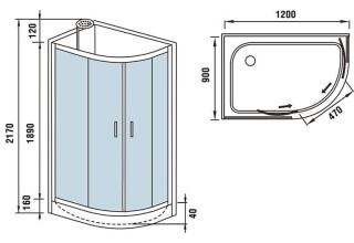 Душевая кабина WeltWasser WW500 WERRA 1201 L