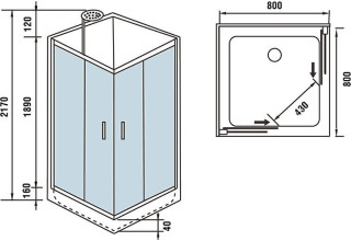 Душевая кабина WeltWasser WW500 LAINE 801