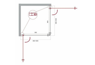 Душевой уголок BelBagno ETNA-A-2-100-C-Cr