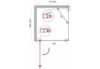 Душевой уголок BelBagno ETNA-AH-1-70/100-C-Cr