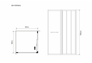 Душевой уголок Grossman GR-9090 Alba1 90х90х190