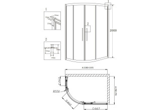 Душевой уголок Grossman PR-120GR