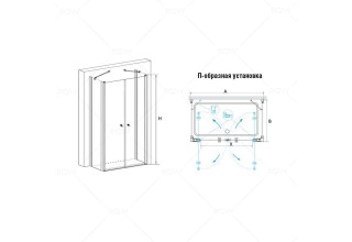 Душевой уголок RGW PA-47 (PA-04 + Z-12 + A-11 + держатель) 04084709-11
