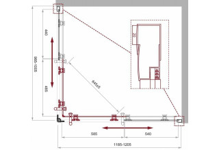 Душевой уголок BelBagno UNO-195-AH-2-120/100-C-Cr