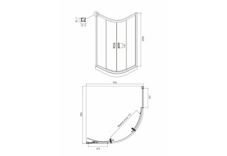 Душевой уголок Ambassador Kingston 14011205 1000x1000x2000