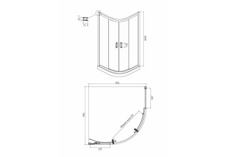 Душевой уголок Ambassador Royal 18015106 900x900x2000