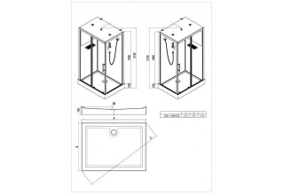 Душевая кабина Esbano ESB-1280CKR