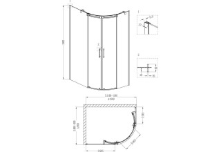Душевой уголок Grossman GR-4121 L