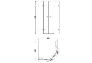 Душевой уголок Black&White S701-1000
