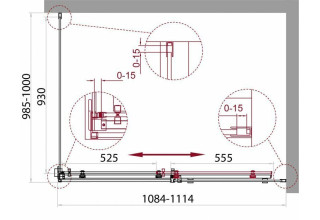 Душевой уголок BelBagno ACQUA-AH-1-110/100-C-Cr