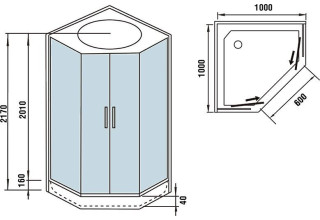 Душевая кабина WeltWasser WW500 NESSE 1002
