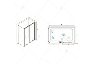 Душевой уголок RGW CL-48 (RGW CL-14 + RGW Z-050-1) 32094803-011