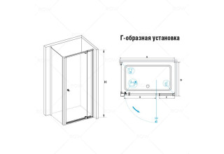 Душевой уголок RGW PA-32B (PA-02B + Z-050-1B) 04083277-014