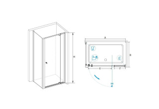 Душевой уголок RGW PA-44B (PA-02B + Z-050-1B) 04084409-014