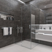 Душевой уголок Veconi Rovigo 120х90х195 стекло прозрачное профиль хром RV073-12090-01-C4