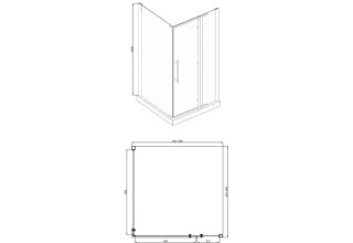 Душевой уголок BRAVAT BLACKLINE BS090.3113A