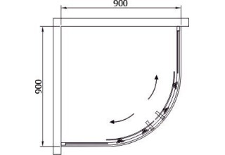 Душевое ограждение Black&White S101-900